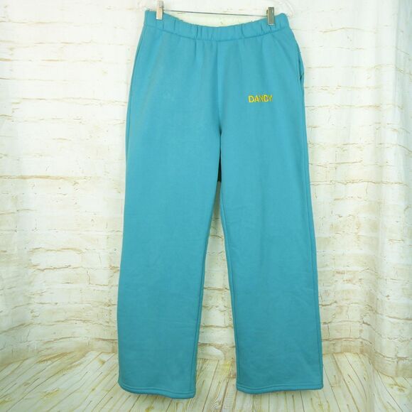 Dandy Worldwide Sweatpants Womens XL Blue Gift Giving Floral Embroidered Lounge - Picture 6 of 16